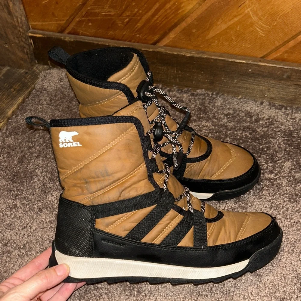 Sorel Whitney II Short Lace unisex winter waterproof elk tan boots